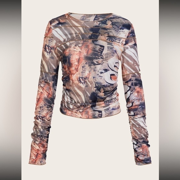 Y2K Long sleeve unique top​​​ - Picture 2 of 8